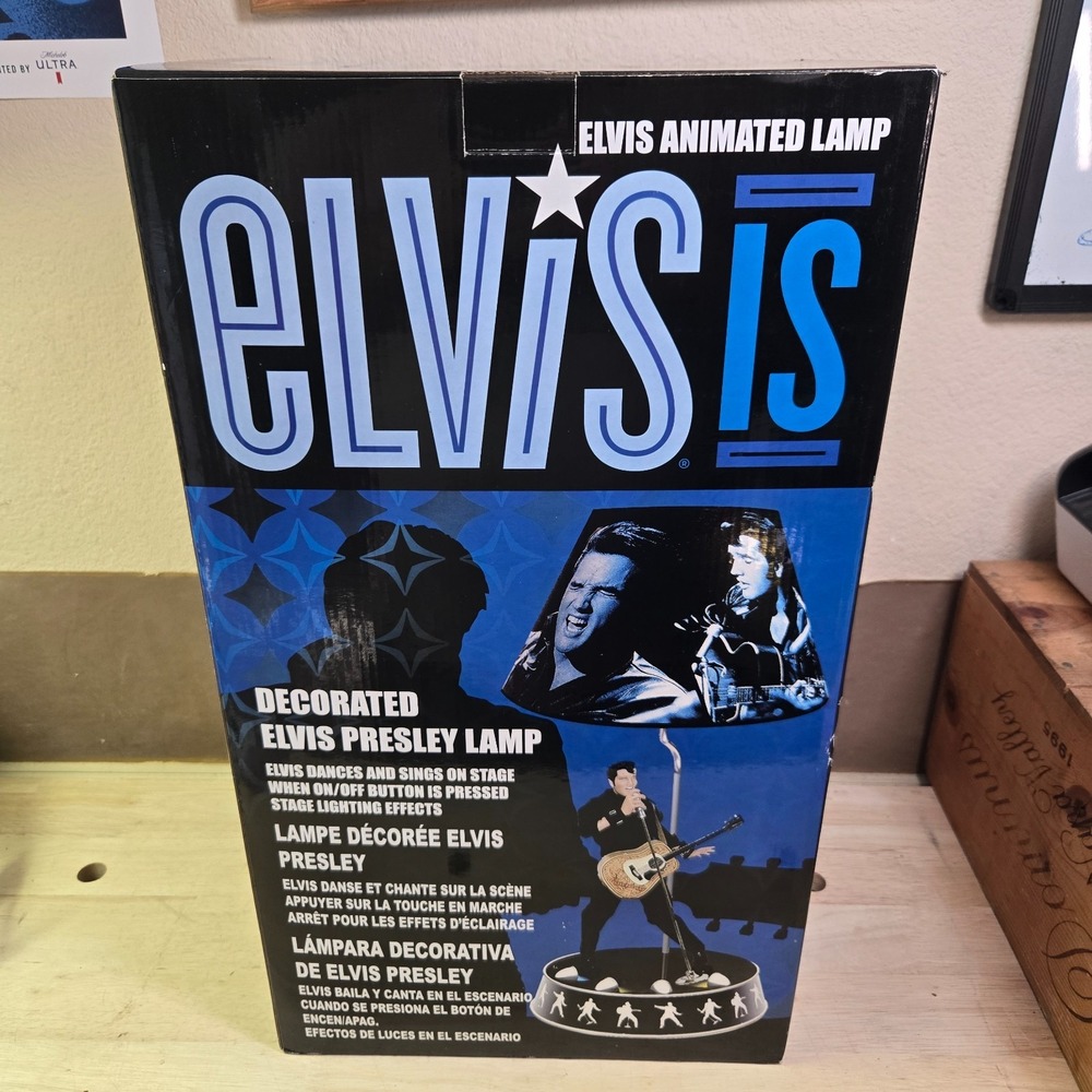 RARE Vintage Elvis Presley Animated Lamp – Dances & Sings "Hound Dog" New